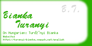 bianka turanyi business card